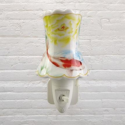 LED Night Light - Floral Ceramic Design with Brand New Box, Perfect for Bedroom