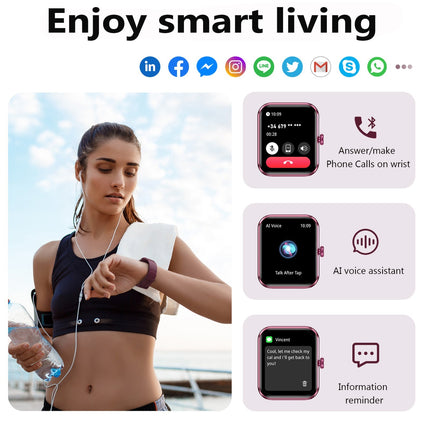 Smart Watch Fitness Tracker Blood Pressure Heart Rate Men Women Sport Watches