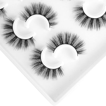 False Eyelashes, 3D Faux Mink Lashes Natural Long Thick Makeup Eyelashes Reusable Fake Eye Lashes