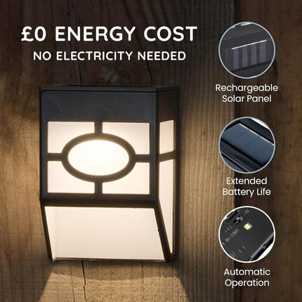 CUQOO Outdoor Solar Lights 8 Pack - Warm White, Waterproof LED Solar-Powered Lig