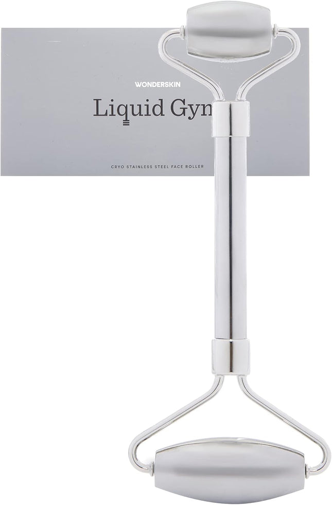 Liquid Gym Facial Roller, Stainless Steel Face Roller Massager for Puffy Eyes and Dark Circles, Face Sculpting Tool