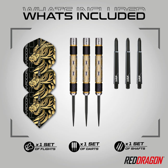 - Golden Eyes - 22G, 24G, 26G, 28G, 30G, 32G Professional 85% Tungsten Darts Set with Flights and Stems