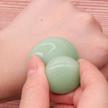 2Pcs Gua Sha Facial Tools, Green Jade Quartz Massage Gua Sha Rollers Stones Scraping Massage Tool for Women Home Spa