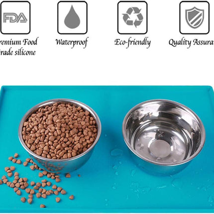 Large Pet Puppy Silicone Waterproof Feeding Food Mat Dog Non Slip Bowl Placemat