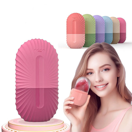 Ice Cube Silicone Massager-Face Ice Roller Mold-Reusable Facial Care Beauty Tool