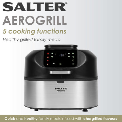 Salter Digital Air Fryer 5 in 1 Electric Cooker Aero Grill Pro 6L Capacity 1750W