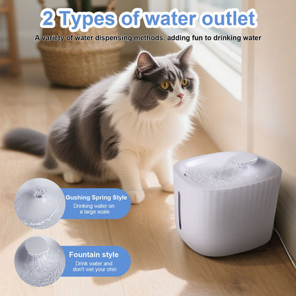 3L Cat Water Fountain Electric Pet Dog Drinking Bowl USB Automatic Dispenser