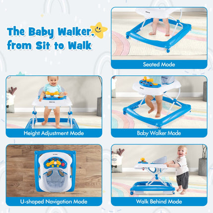 Toddler Activity Center Push Walker with 3 Adjustable Heights