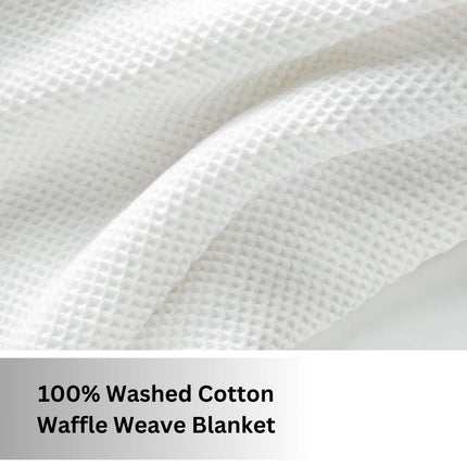 100 PURE COTTON Honeycomb Waffle Throw Snug Warm Sofa Bed Throw Large Pillowcase
