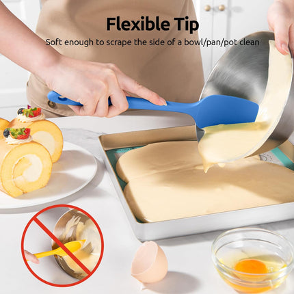 U-Taste Silicone Spoon Spatula Set of 3: 315 ℃ Heat-Resistant Food Grade Flexibl