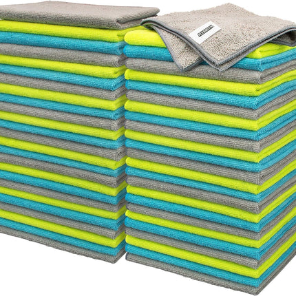 Microfibre Cloth- Pack of 50, Multifunctional Microfibre Towels,30X40Cm, Highly Absorbent Microfiber Duster Cloths for Kitchen, Lint-Free,Streak-Free Cleaning Cloths for Car