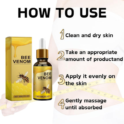 Bee Venom Oil,Bee Venom Slimming Oil,Weight Loss Body Oil,Weight Loss Stickers,Tightening & Shaping Body Oil for Belly,Hand,Leg,Bee Venom Lymphatic Drainage Oil,Bee Venom Belly Button Drops