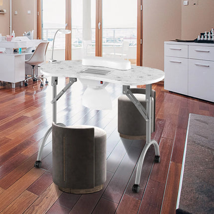 Folding Manicure Nail Table with Electric Dust Collector
