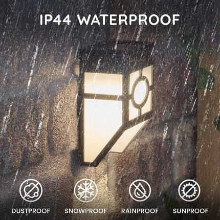 CUQOO Outdoor Solar Lights 8 Pack - Warm White, Waterproof LED Solar-Powered Lig