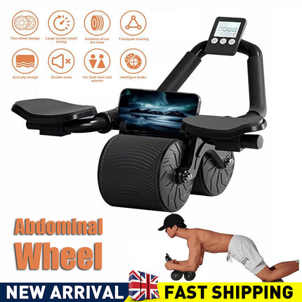 Abdominal Wheel Automatic Rebound Elbow Support Anti-Slip Fitness AB Roller