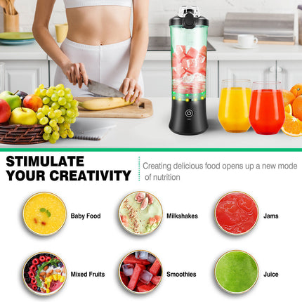Mini Electric Blender Wireless Portable Juice Bottle USB Rechargeable Juicer Cup