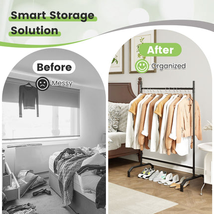 Heavy-Duty Metal Clothes Rack for Display and Storage