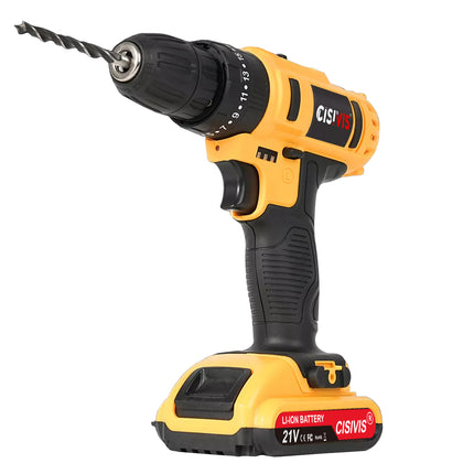 29PCS Cordless Screwdriver Set 21V Cordless Impact Drill Tool Set 2 Batteries