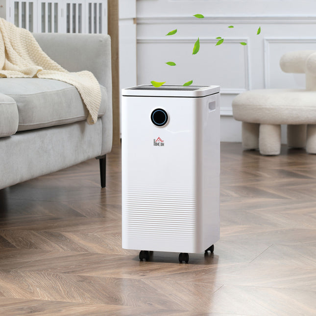 HOMCOM 10L/Day 2.5L Wifi Smart Dehumidifier Portable Quiet Air Dehumidifier