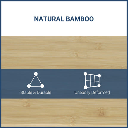 Monitor Riser Laptop PC Plinth Stand Organiser Computer Screen W/ Drawer Bamboo