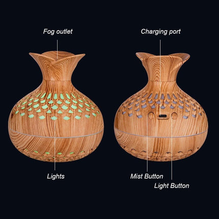 7 Color Light LED for ESSENTIAL Oil Diffuserdesk Colorful Hollow Aromatherapy Machine Oil Diffuser Oil Diffuser Aromatherapy Humidifier Changing Oil Diffusers for Home(Dark)