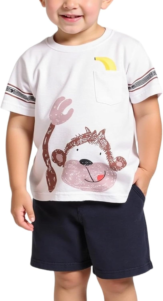 Toddler Boy Clothes Boys Summer Outfits Cotton Short Sleeve T-Shirt & Shorts Set 2-7Yrs