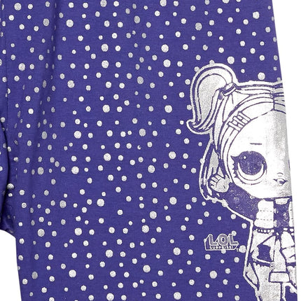 Girls  Oversize T-Shirt & Bike Short Bundle Set T Shirt, Lilac/Purple