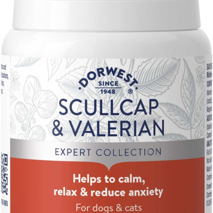 Dorwest Herbs Scullcap & Valerian Calming Tablets for Dogs and Cats, 100 Tablets