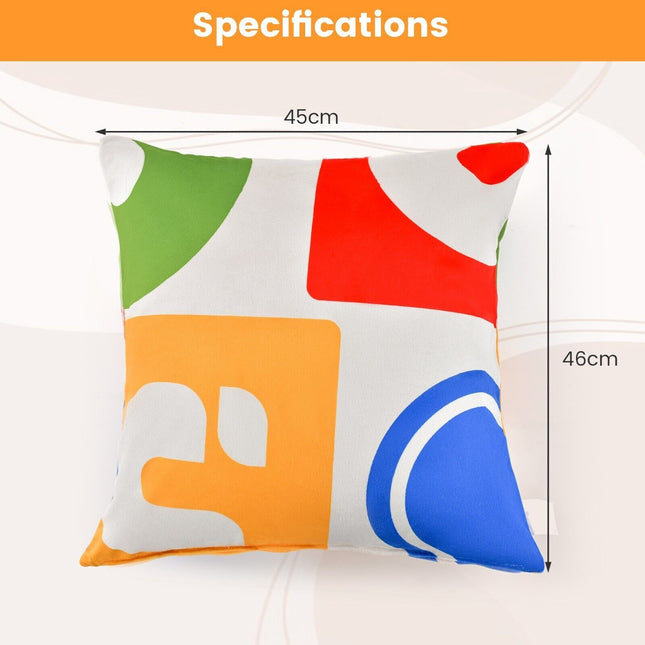 Set of 4 Decorative Throw Pillow Soft Velvet Covered Couch Pillow Double-Side