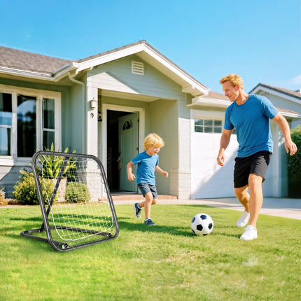 Adjustable Rebounder Net Goal Training Set for Football, Baseball, Basketball