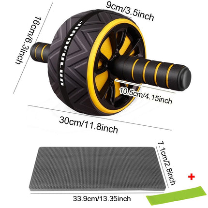 Pro Abs Roller Exercise Wheel Abdominal Core Strength Workout Muscle Cruncher UK