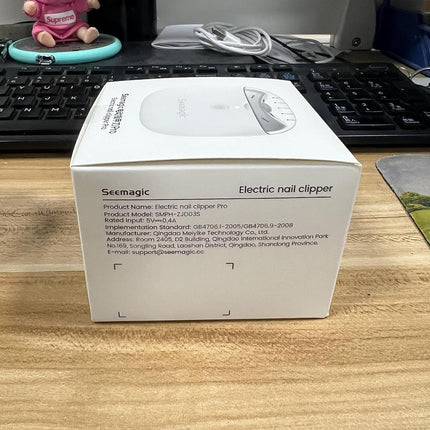 Electric Nail Clippers, Trimming and Polishing 2 in 1, Led Lighting, Electric Nail Trimmer with Storage Box, 40 Decibels Silent, Automatic Nail Clippers for Adults, Elderly People, Children