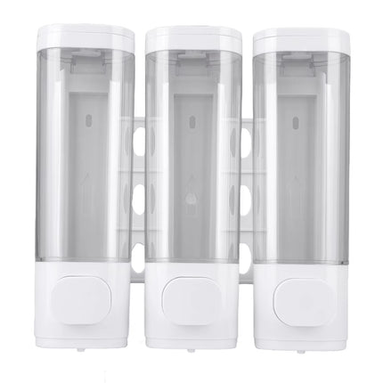 3-In-1 Shampoo and Conditioner Dispenser Wall-Mount Shower Soap Dispenser Shampoo Shower Gel Separator for Bathroom Liquid Soap