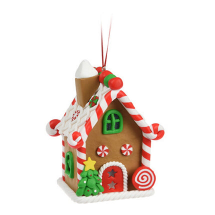 Gingerbread House Christmas Tree Decoration LED Colour Changing Hanging Ornament