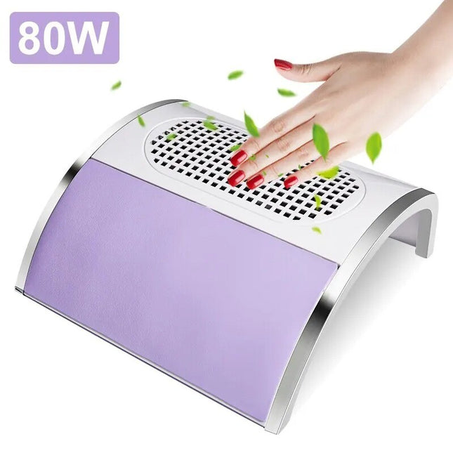 80W Low Noise Nail Dust Collector Vacuum Cleaner for Manicure & Pedicure Tools