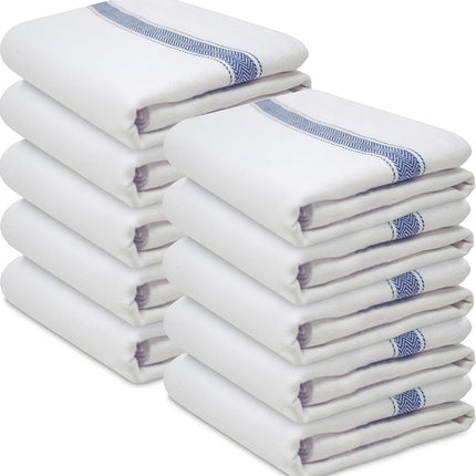 Pack of 10 Terry 100% Cotton Tea Towels Set Dish Cloths Kitchen Cleaning Drying