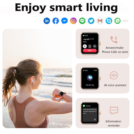 Smart Watch Women Ladies Fitness Tracker Blood Pressure Heart Rate Sport Watch