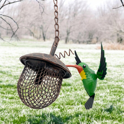 Acorn Shaped Metal Bird Feeder Nuts & Seeds Hanging Animal Feeder Garden Decor