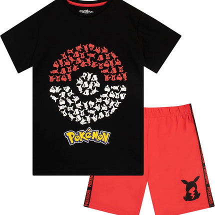 Pokemon Boys Top and Shorts Set Pikachu
