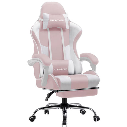 Gaming Chair, Computer Chair with Footrest and Lumbar Support, Height Adjustable Gaming Chair