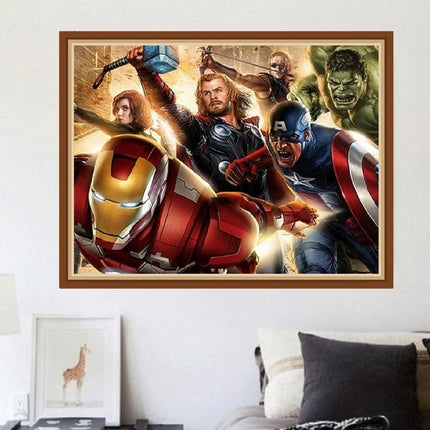 Full Drill the Avengers DIY 5D Diamond Painting Embroidery Cross Stitch Kit Art