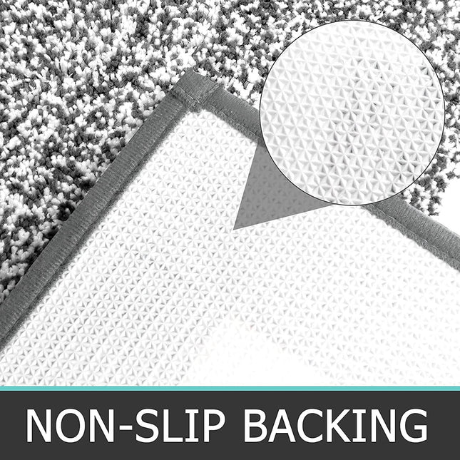Pauwer Ultra Soft Bathroom Mat Sets 3 Piece Luxury Non Slip Absorbent Bath And