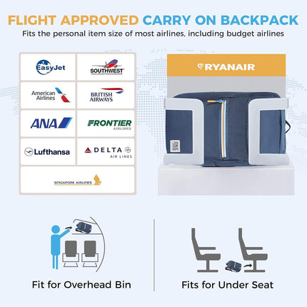 Ponhog Casual Daypacks for Women, Blue, L, Casual Daypacks