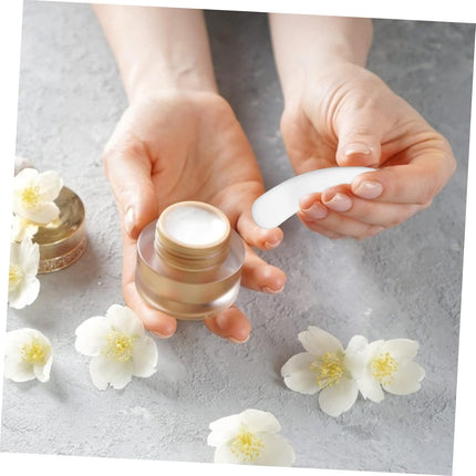 Stainless Steel Eye Cream Spoon 304 Metal Facial Mask Spoon Cosmetic Applicator Skin Care Tool Small Crescent Shape for Precise Makeup Application