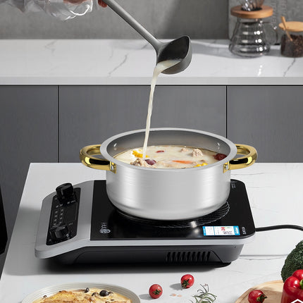 10Pc INDUCTION PAN SET GLASS LIDS STAINLESS STEEL KITCHEN COOKWARE POT