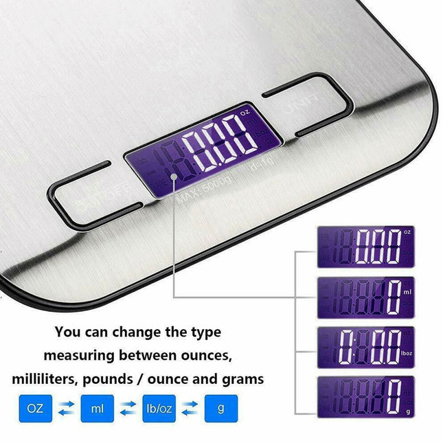 DIGITAL LCD 1G-5000G KITCHEN ELECTRONIC BALANCE SCALE FOOD WEIGHT POSTAL SCALES