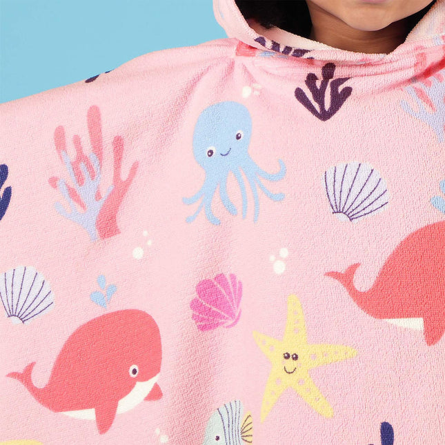 Dreamscene under the Sea Poncho Towel Hooded Childrens Kids Quick Dry Microfiber