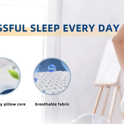 Orthopedic Memory Foam Pillow, Neck Support Pillow Ergonomic Neck Pain Relief UK