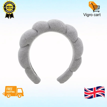 Ycfish Puffy Makeup Headband Soft Sponge Terry Cloth Hair Band Skincare Spa