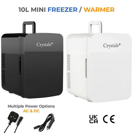 10L Mini Fridge Table Top Electric Cooler Portable Bedroom Ice Box Office Car UK